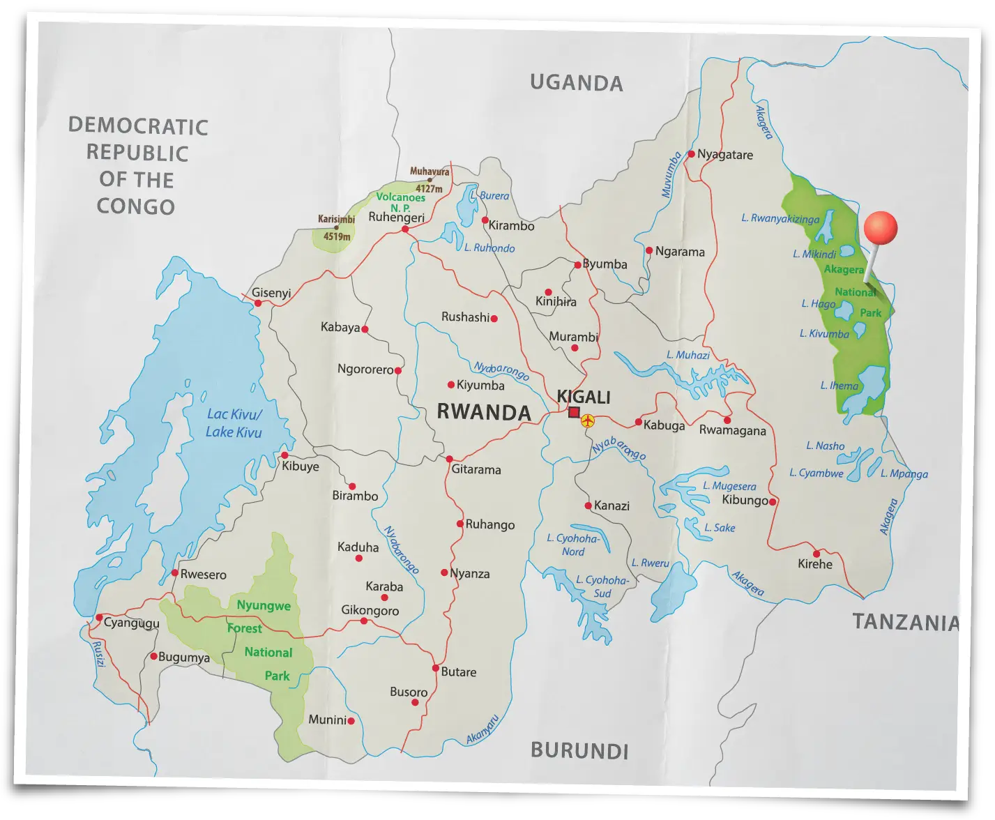 Map of Rwanda