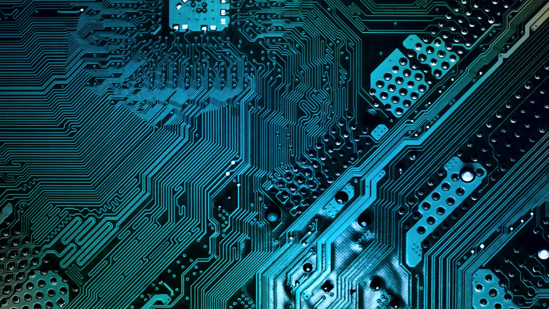 Circuit board chip close up.