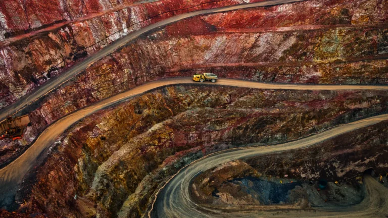 Pit mining in Australia.