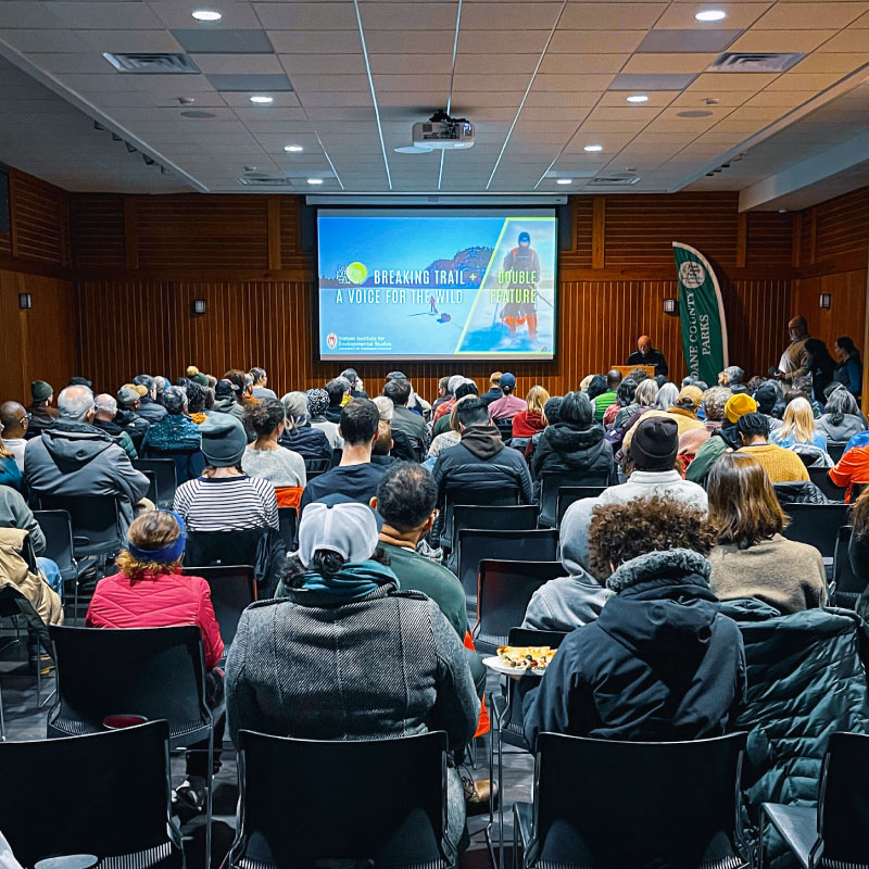 5.	Based on crowd reactions, Breaking Trail and A Voice for the Wild were a hit! Photo by Chelsea Rademacher