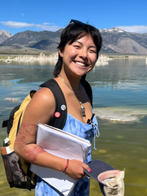 Cheung participating in the Doris Duke Conservation Scholars Program in summer 2022 at Mono Lake, California. Photo courtesy of Ashley Cheung