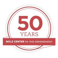 Boltz Center for Arts Administration 50 years logo