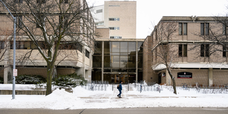 Computer Sciences and Statistics Building during a winter day in January 2020. Photo by Brian Huynh / UW–Madison