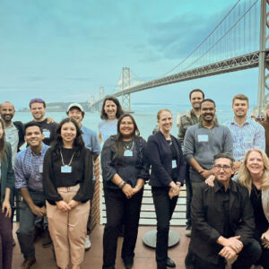 Trip participants at a networking reception hosted by Nelson Institute alumni award winner Martha Goodell. Photo by Tracey Holloway