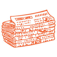 Stack of newspapers
