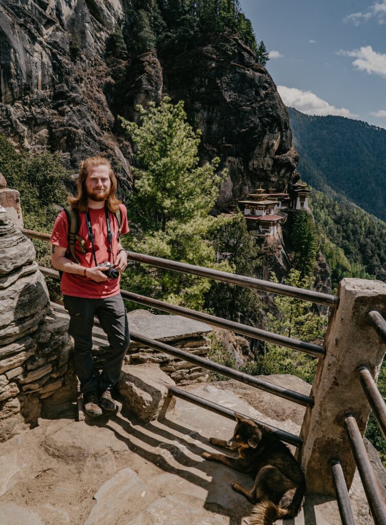 Stuart in Bhutan, where he studied abroad from January to March 2020.