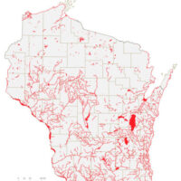 Waters classified as 'Impaired' under the Clean Water Act. Credit: UW–Madison Cartography Lab