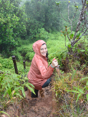 Hiking Puerto Rico’s Pico del Este mountain summit in El Yunque National Forest.
