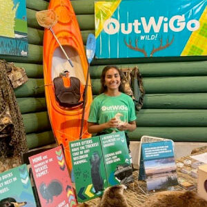 During her communications internship at the DNR Bureau of Wildlife Management through NRF’s Diversity in Conservation internship, Soumi staffed outreach at the Wisconsin State Fair.