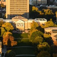 Aerial photo of UW-Madison campus