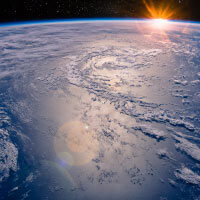 View of Earth from space.