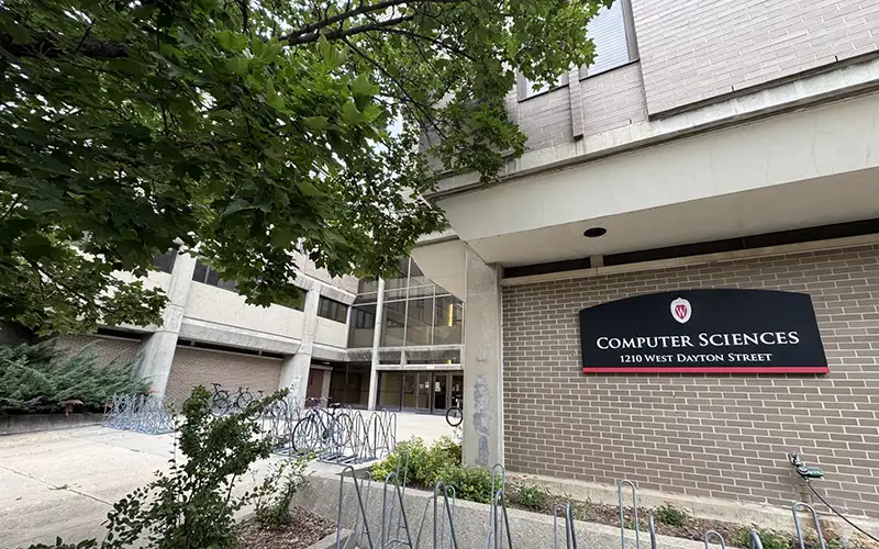 Exterior view of the Computer Sciences building.