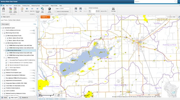 screen shot of Water Surface Dataviewer software